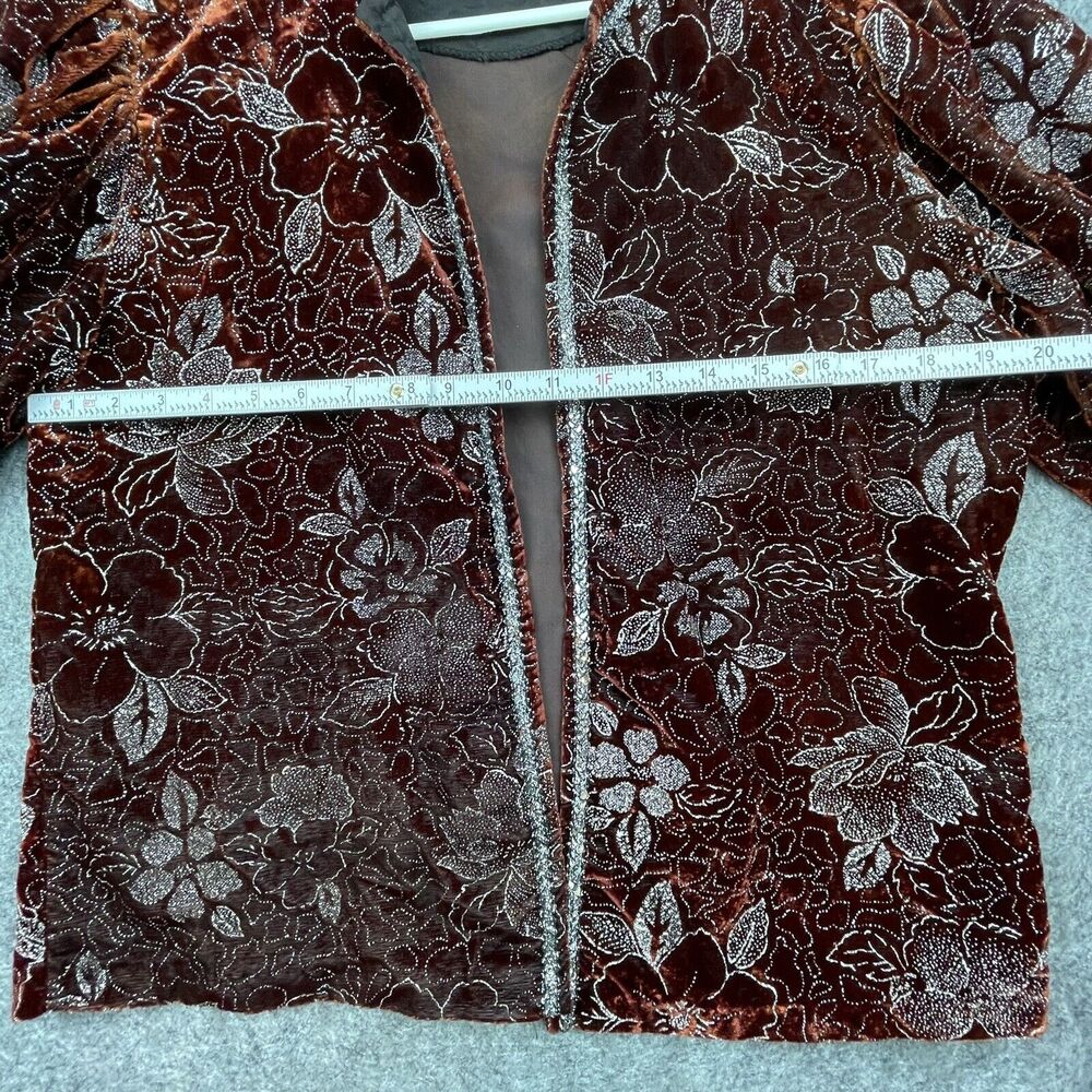 Vintage Jeri Marque Jacket Medium Evening Metallic Sequin‎ Glitter Blazer Party - Picture 6 of 6